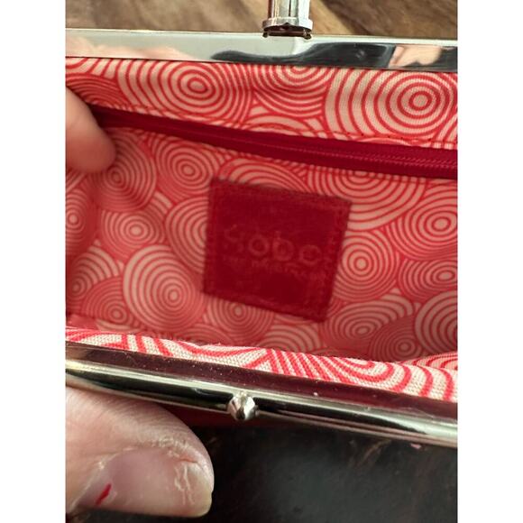 Hobo International Lauren Supple Distressed Red Leather Clutch Wallet - Picture 4 of 9